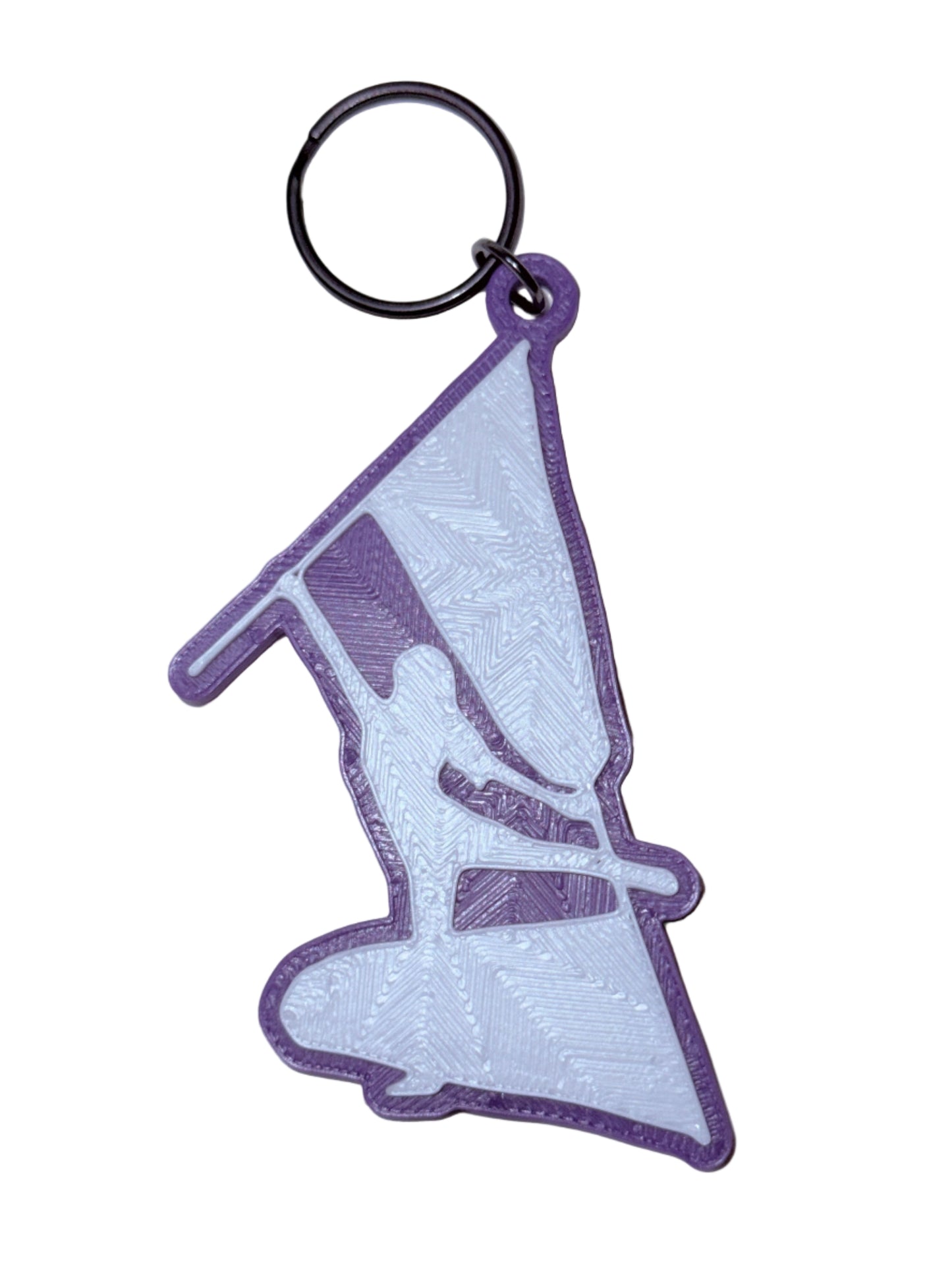 Color Guard Double Flag Keychain