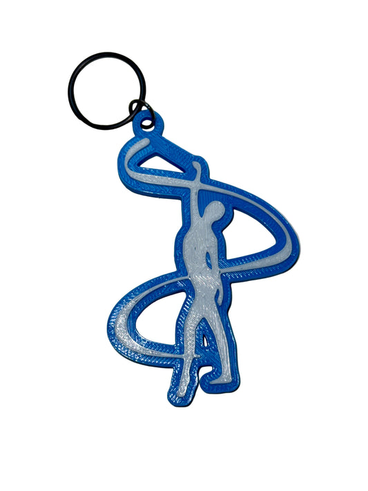 Color Guard Ribbon Keychain