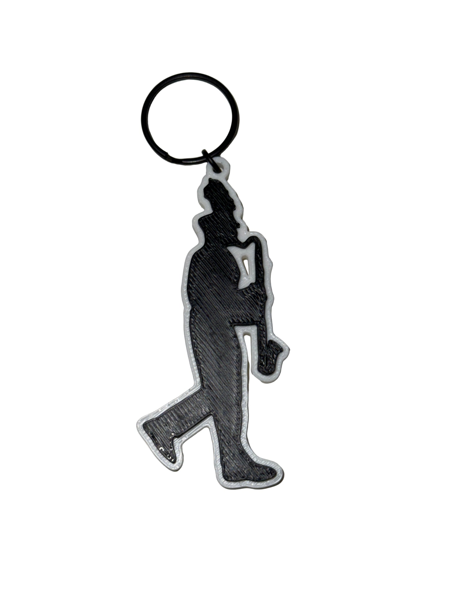 Marching Band Bass Clarinet Musician Keychain
