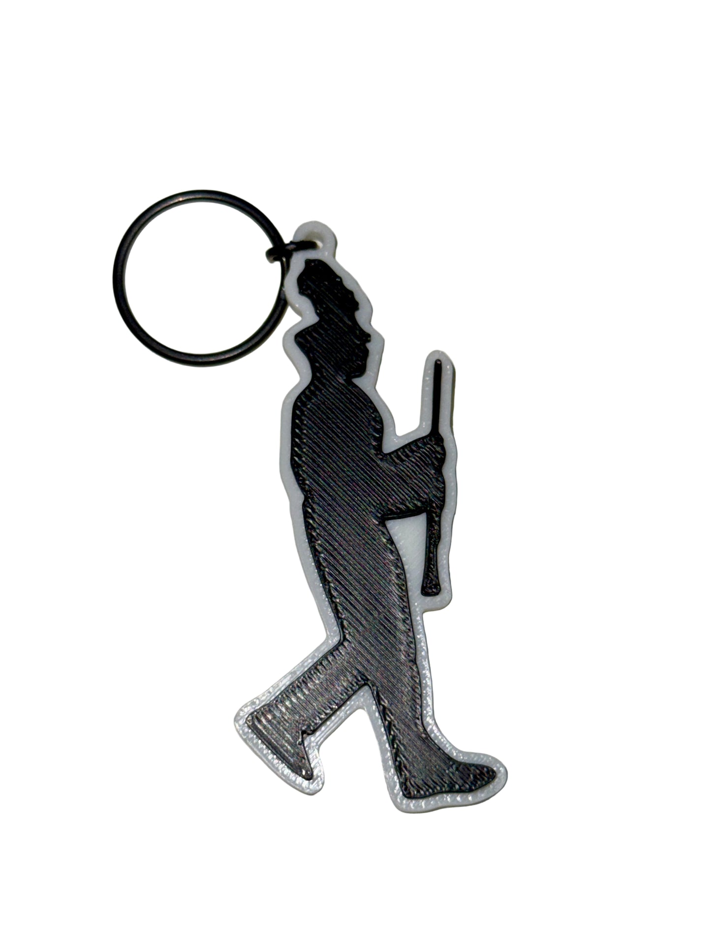 Marching Band Flute Musician Keychain