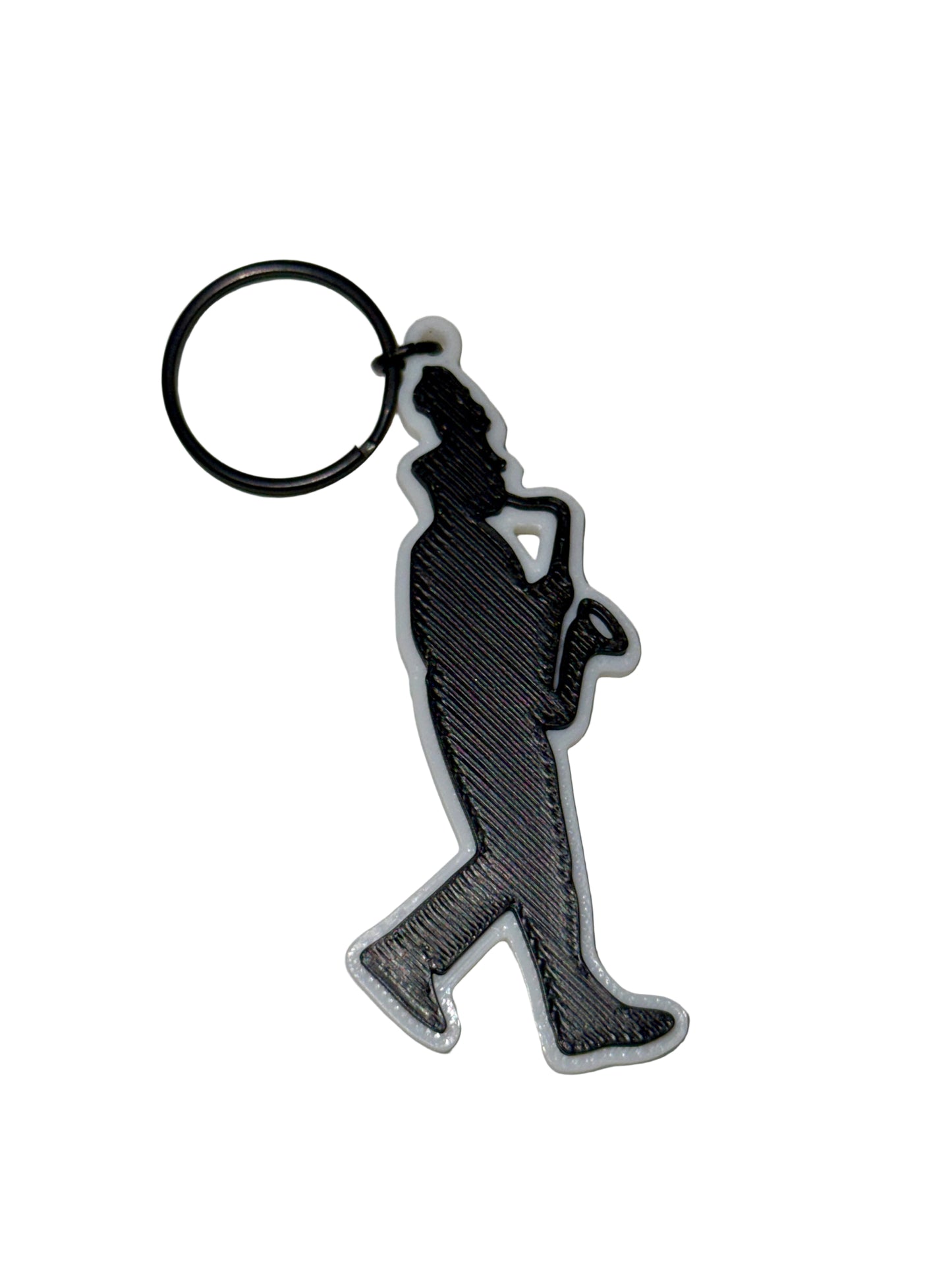 Marching Band Saxophone Musician Keychain