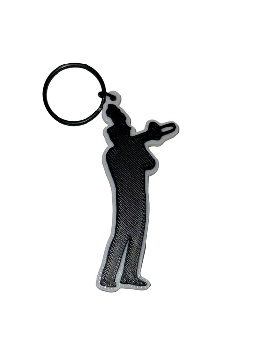 Marching Band Trombone Musician Keychain