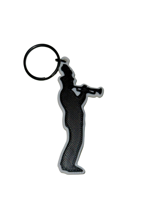Marching Band Trumpet Musician Keychain